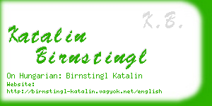 katalin birnstingl business card